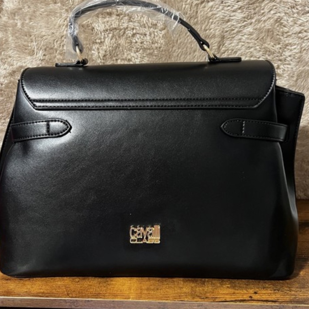 Cavalli Class Elegant Black Satchel - Picture 5 of 8